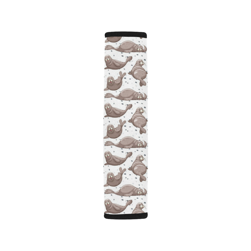 Sea Lion Pattern Background Car Seat Belt Cover