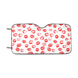 Lips Pattern Print Design 01 Car Sun Shade