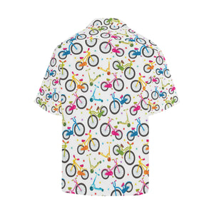 Bicycle Pattern Print Design 02 Men's All Over Print Hawaiian Shirt (Model T58)