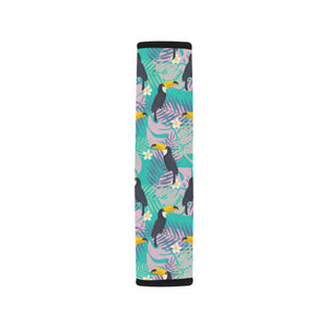 Toucan Pattern Background Car Seat Belt Cover