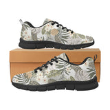 Pineapple Leave flower Pattern Men's Sneakers Black