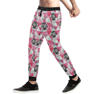 Pug Pattern Unisex Casual Sweatpants