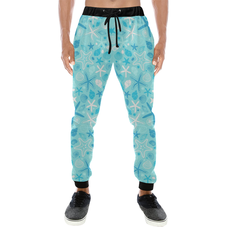 Starfish Shell Blue Theme Pattern Unisex Casual Sweatpants