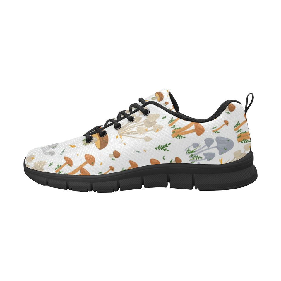 Mushroom Pattern Theme Men's Sneakers Black