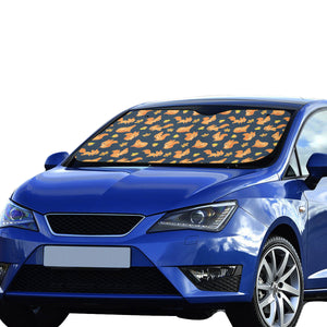 Squirrel Pattern Print Design 05 Car Sun Shade