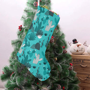 Green Cactus Pattern Christmas Stocking