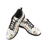 Mushroom Pattern Theme Men's Sneakers Black