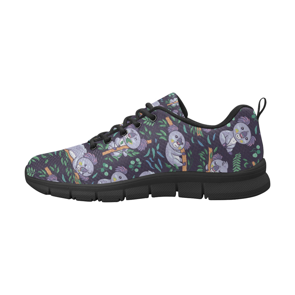 Koala Pattern Men's Sneakers Black