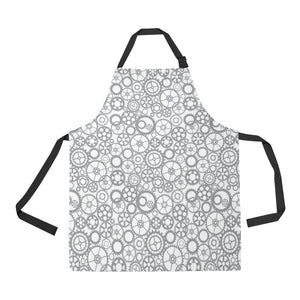 Gear Pattern Print Design 05 Adjustable Apron