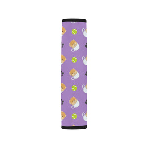 Pomeranian in Cup Pattern Car Seat Belt Cover