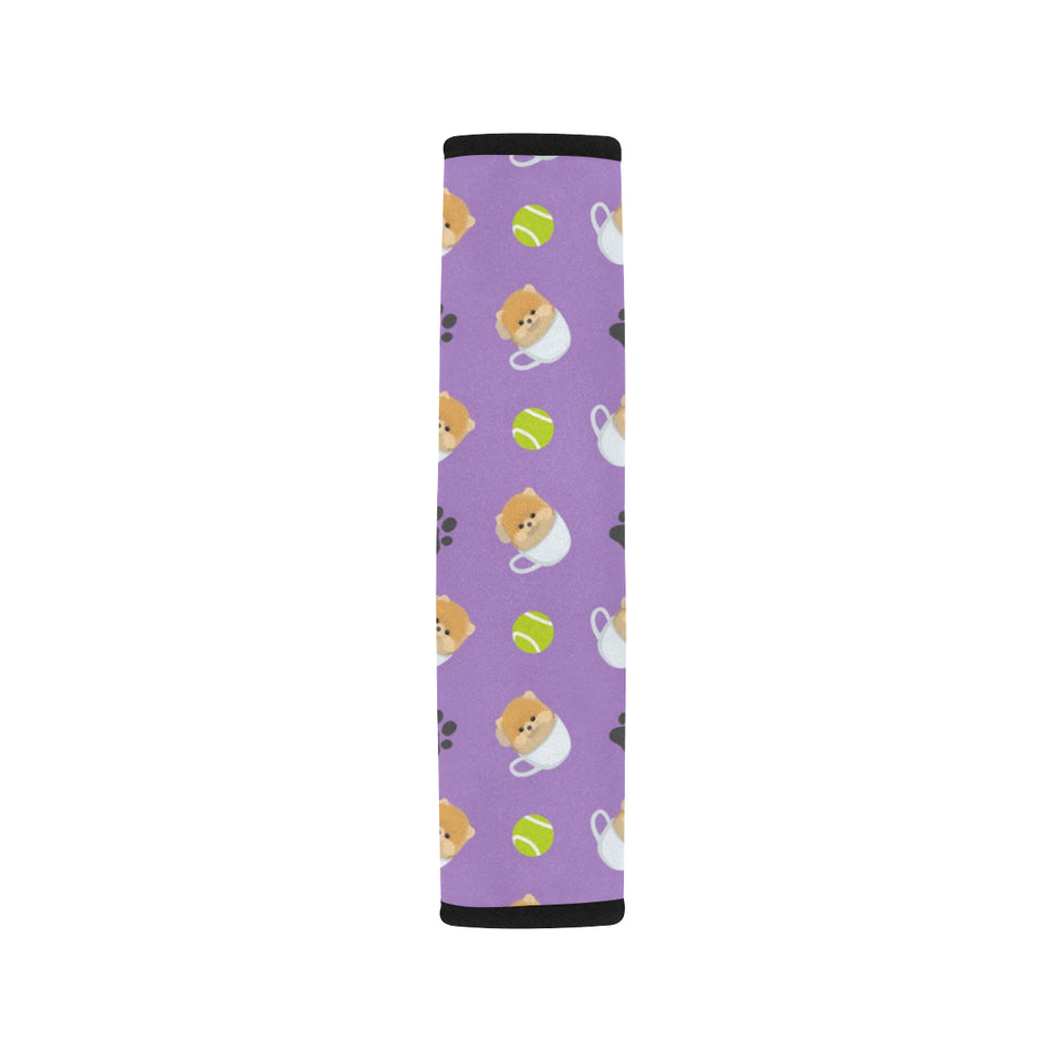 Pomeranian in Cup Pattern Car Seat Belt Cover