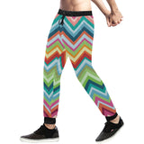 Rainbow Zigzag Chavron Pattern Unisex Casual Sweatpants