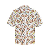 Yorkshire Terrier Pattern Print Design 05 Men's All Over Print Hawaiian Shirt (Model T58)