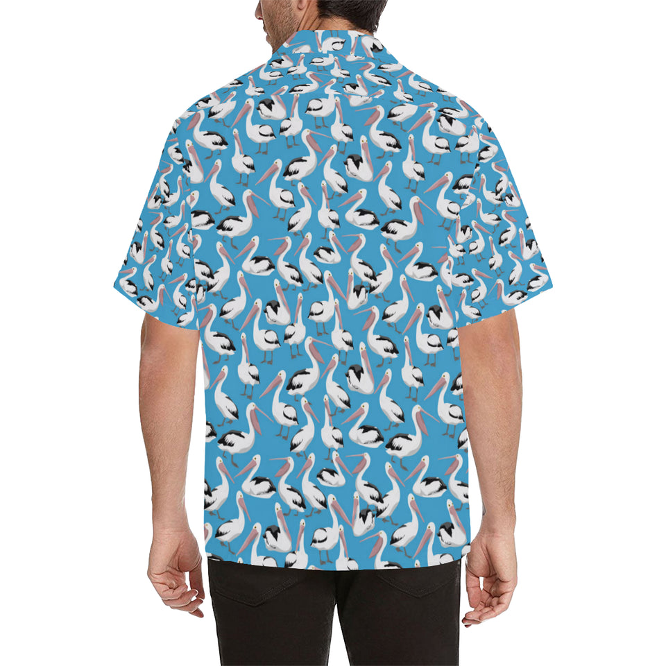 Pelican Pattern Print Design 04 Men's All Over Print Hawaiian Shirt (Model T58)