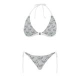 Swan Gray Pattern Sexy Bikinis Two-Pieces Swimsuits