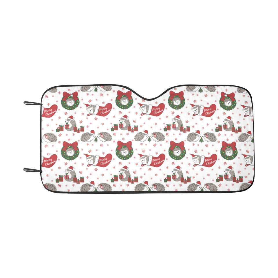 Hedgehog Pattern Print Design 05 Car Sun Shade