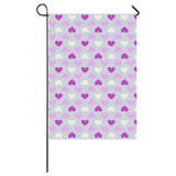 Heart Purple Pokka Dot Pattern House Flag Garden Flag