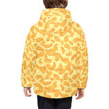 Potato Chips Pattern Print Design 04 Kids' Boys' Girls' Padded Hooded Jacket