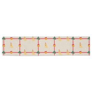 Golden Retriever Pattern Print Design 01 Table Runner