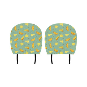 Cheese Pattern Background Car Headrest Cover