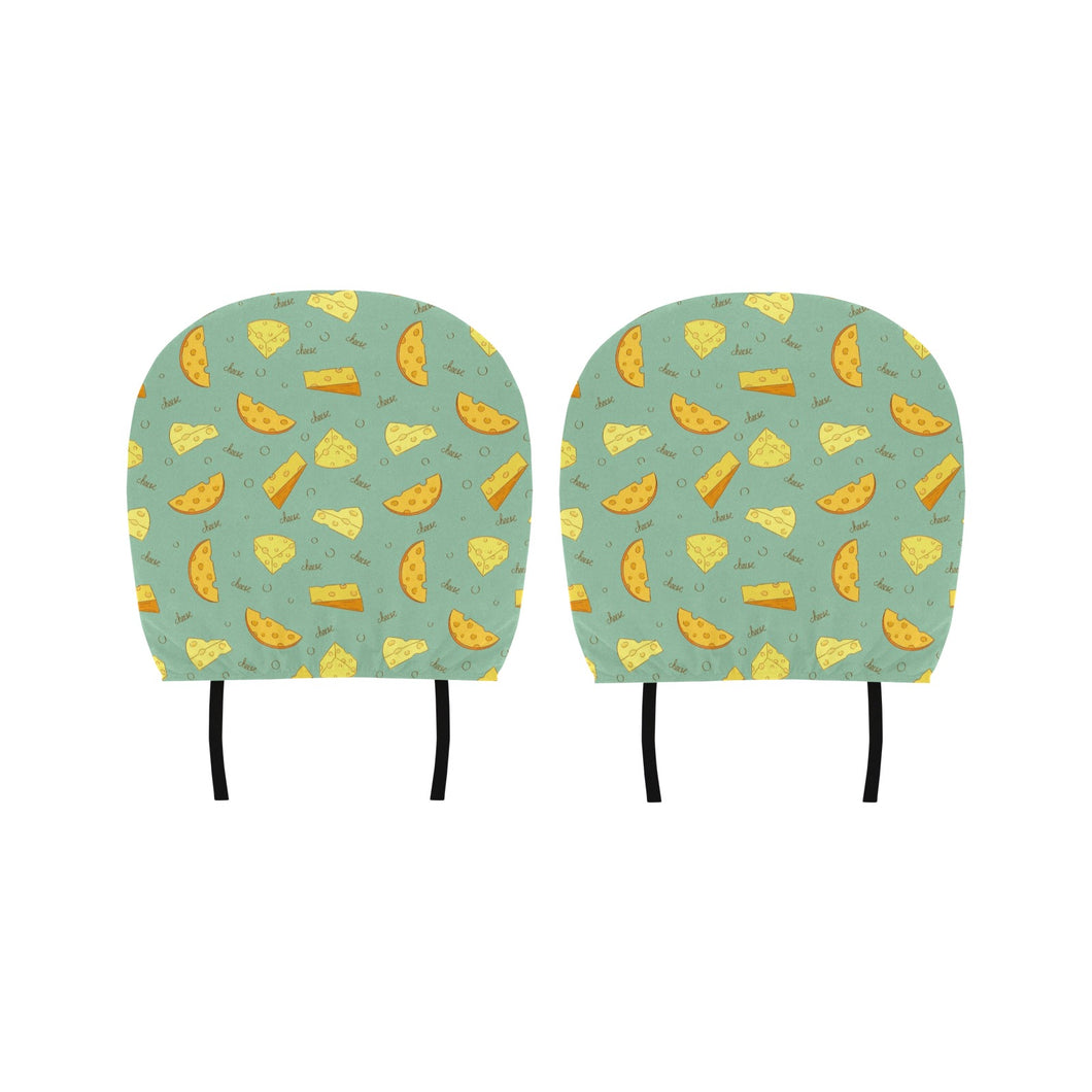 Cheese Pattern Background Car Headrest Cover