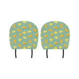 Cheese Pattern Background Car Headrest Cover