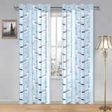 Pigeon Pattern Print Design 03 Gauze Curtain