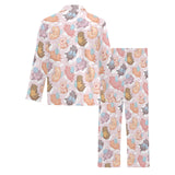 Pig Pattern Print Design 02 Men's Long Pajama Set