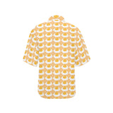 Fried Eggs Pattern Print Design 04 Women's All Over Print Hawaiian Shirt