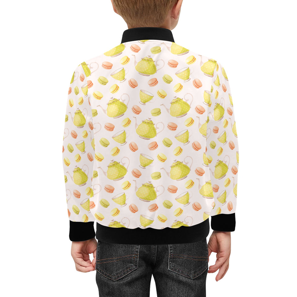 Tea pots Pattern Print Design 03 Kids' Boys' Girls' Bomber Jacket