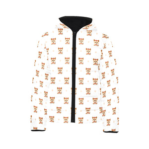 Yorkshire Terrier Pattern Print Design 03 Kids' Boys' Girls' Padded Hooded Jacket