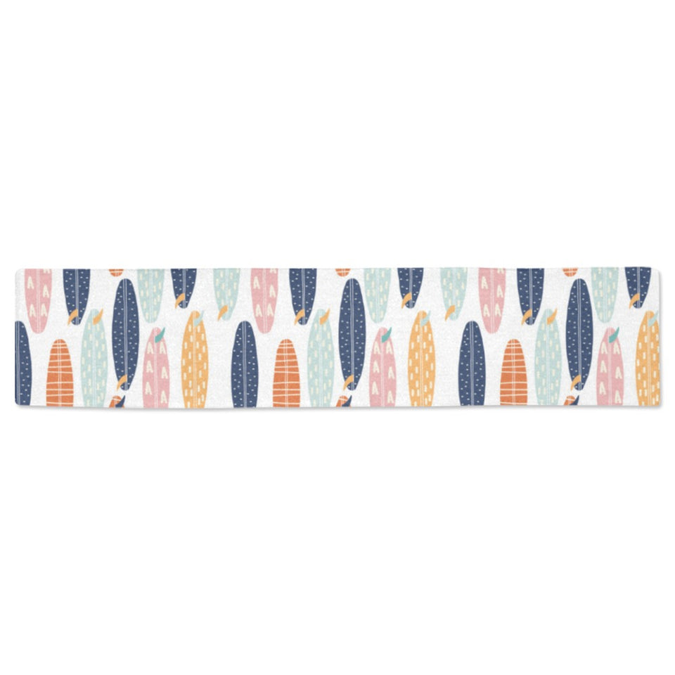 Surfboard Pattern Print Design 04 Table Runner