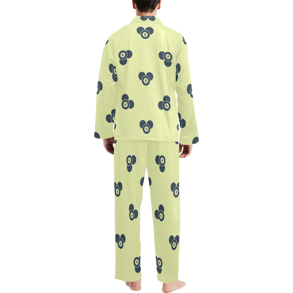 Billiard Ball Pattern Print Design 05 Men's Long Pajama Set