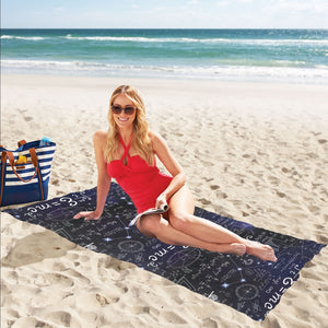 Math Pattern Print Design 02 Beach Towel
