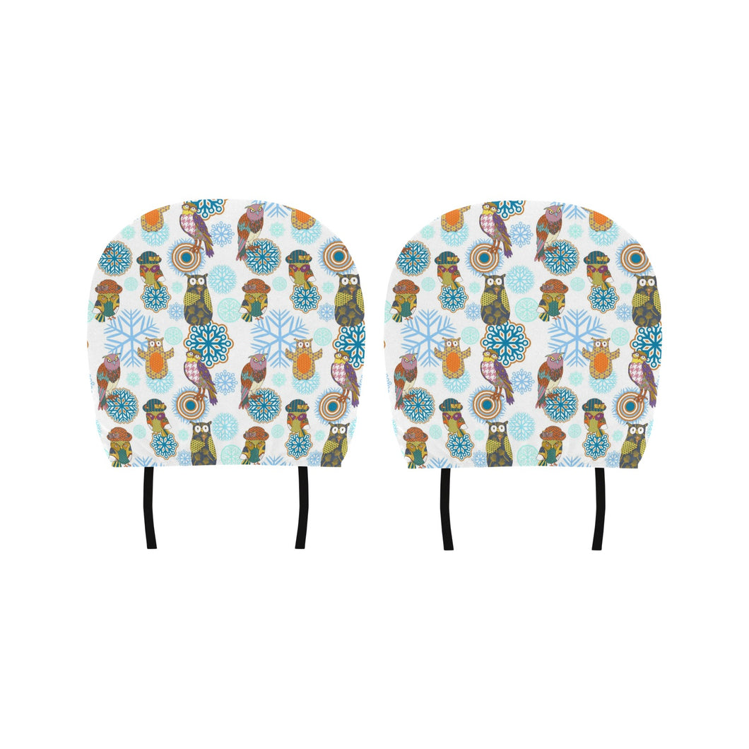 Owl Pattern Car Headrest Cover