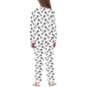 Engine Piston Theme Background Pattern Print Desig Kids' Boys' Girls' All Over Print Pajama Set