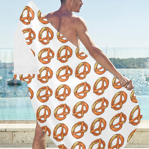 Pretzels Pattern Print Design 03 Beach Towel