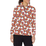 Sun Glasses Pattern Print Design 01 Women's Long Sleeve Polo Shirt