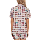 Sun Glasses Pattern Print Design 04 Women's V-Neck Short Pajama Set