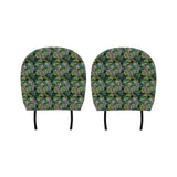 Leopard Leaves Pattern Car Headrest Cover