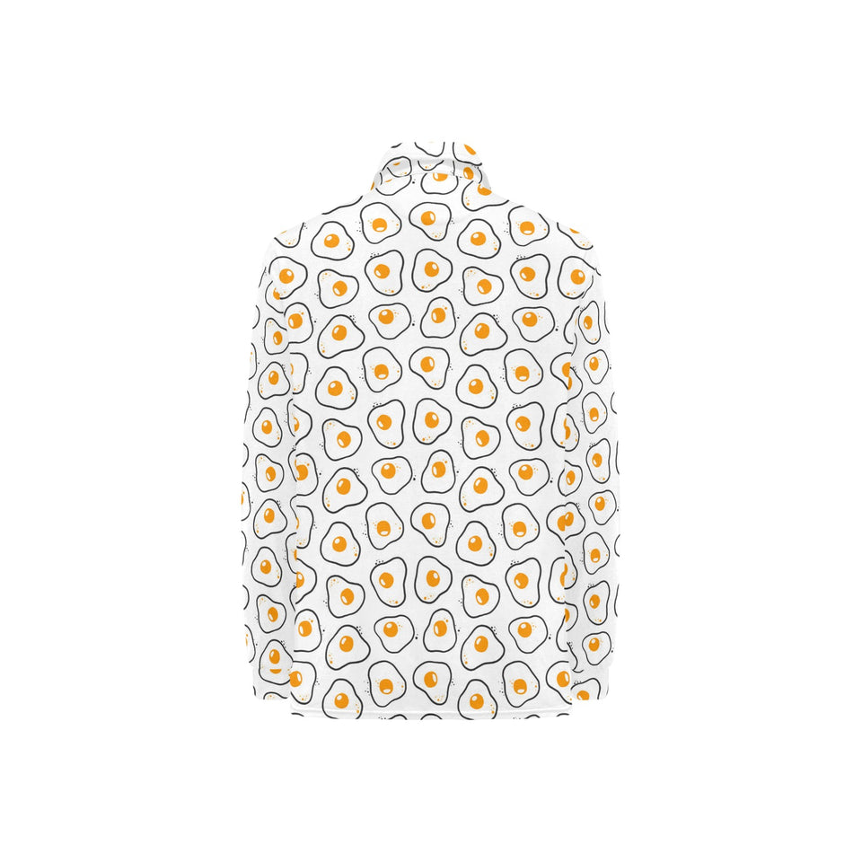 Fried Eggs Pattern Print Design 05 Women's Long Sleeve Polo Shirt