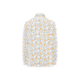 Fried Eggs Pattern Print Design 05 Women's Long Sleeve Polo Shirt