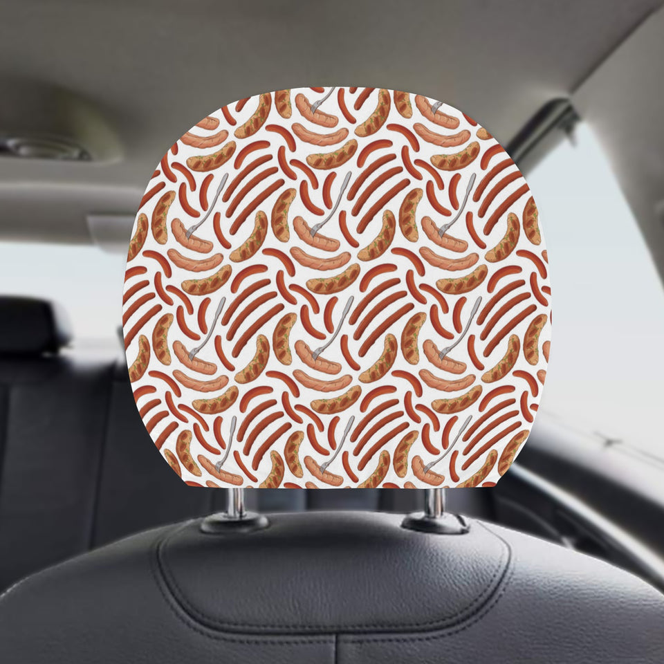 Sausage Pattern Print Design 05 Car Headrest Cover