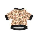 Pretzels Pattern Print Design 02 All Over Print Pet Dog Round Neck Fuzzy Shirt