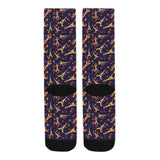 Eiffel Tower Pattern Print Design 02 Crew Socks
