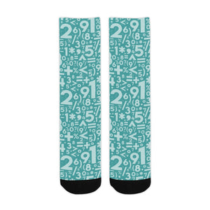 Math Pattern Print Design 05 Crew Socks