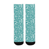 Math Pattern Print Design 05 Crew Socks