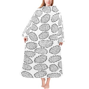 Potato Chips Pattern Print Design 03 Blanket Robe with Sleeves