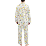 Hippopotamus Pattern Print Design 05 Men's Long Pajama Set