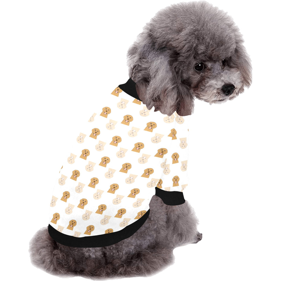 Golden Retriever Pattern Print Design 03 All Over Print Pet Dog Round Neck Fuzzy Shirt